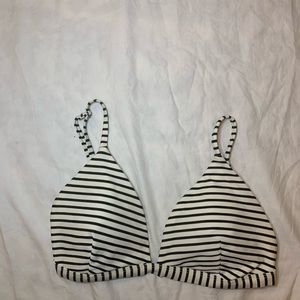 Triangle bathing suit top ( white and navy/black)